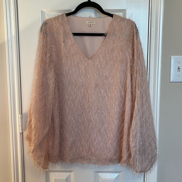 JODIFL Tops - Jodifl Eyelash Iridescent Blouse